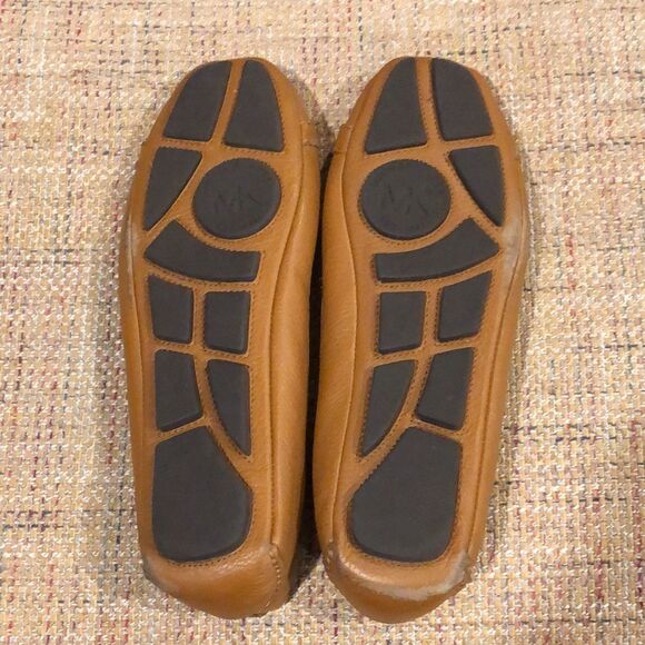 MICHAEL Michael Kors Classic Lillie Leather Moccasin Flats in Luggage Sz 9M - Picture 8 of 16